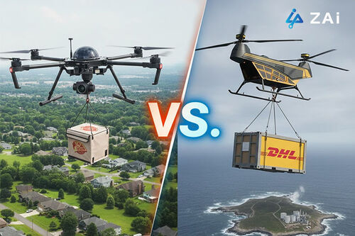 najnowsza sprawa firmy na temat Comparing Delivery Drone Solutions Vs. Industrial Cargo Drone Solutions